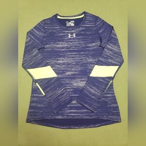 Under Armour Cold Gear Purple & Neon Yellow Long Sleeve Cozy Shirt